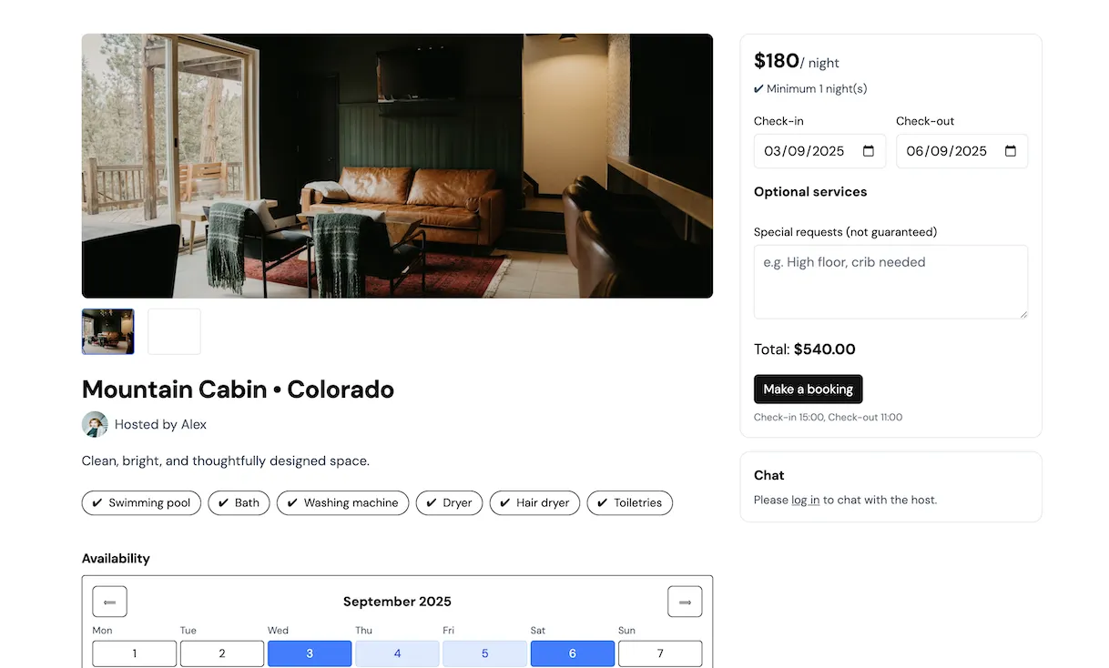 App landing page image